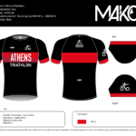Athens Triathlon Team Running Tshirt Custom by MAKO