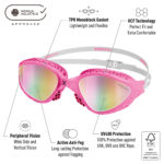Buddyswim Goggles OzeanX Pink-White/Iridium Mirror - Image 3