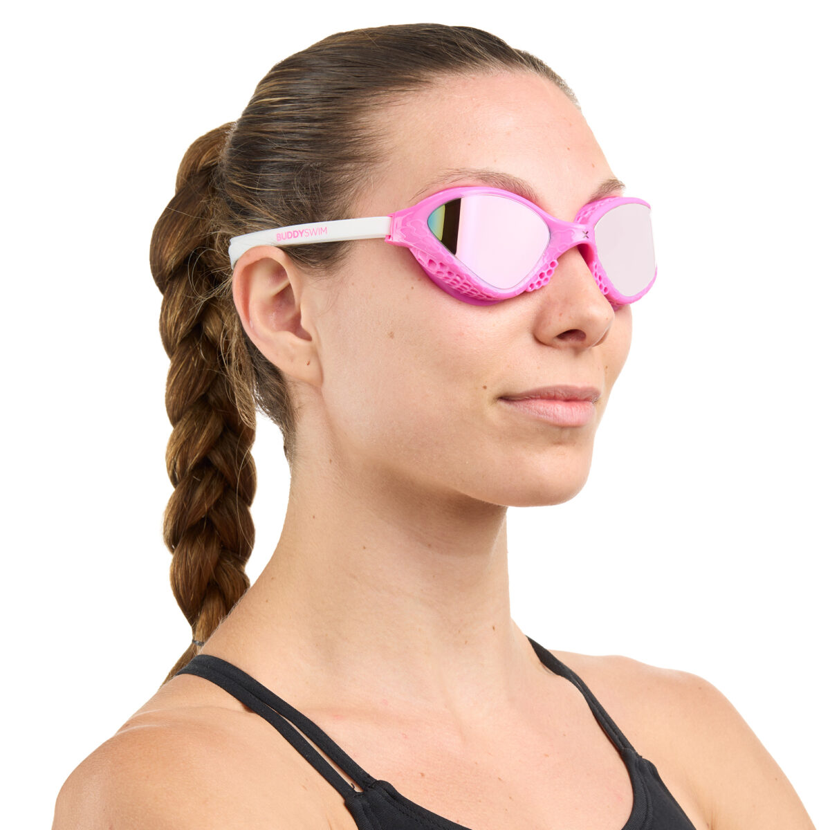 Buddyswim Goggles OzeanX Pink-White/Iridium Mirror - Image 4