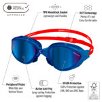 Buddyswim Goggles OzeanX Navy-Red/Blue Mirror - Image 2