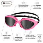 Buddyswim Goggles Ozean Pink-Black/Smoke - Image 3