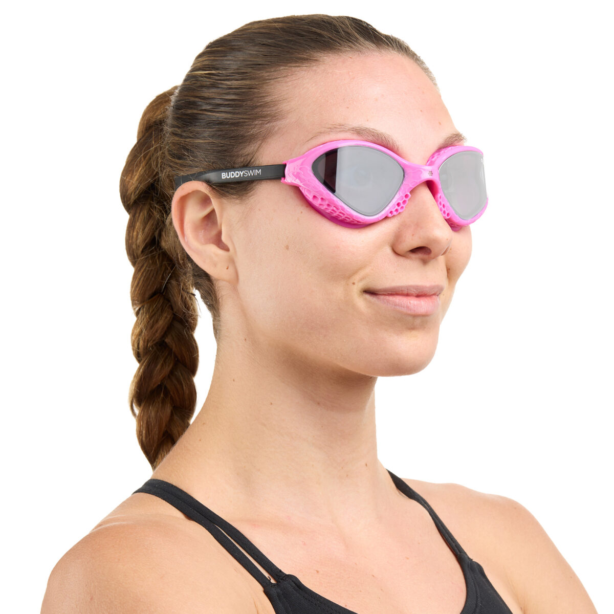 Buddyswim Goggles Ozean Pink-Black/Smoke - Image 4