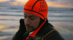 Open Water Swimming Neoprene Cap Buddyswim Trilaminate Warmth 2.5mm, Orange - Image 5