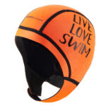 Open Water Swimming Neoprene Cap Buddyswim Trilaminate Warmth 2.5mm, Orange - Image 2