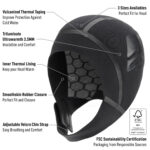 Neoprene Swim Cap Buddyswim Ultra Warmth 3.5mm Black - Image 4